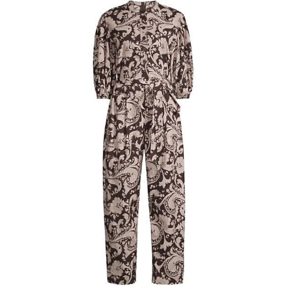Rebecca Taylor Scroll Paisley Pleated Jumpsuit Jumper BNWT - Picture 9 of 15